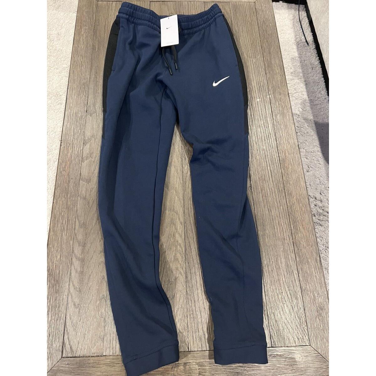 Nike Dry Showtime Basketball Pant Women`s Blue Fleece Jogger CQ0337 Pockets S