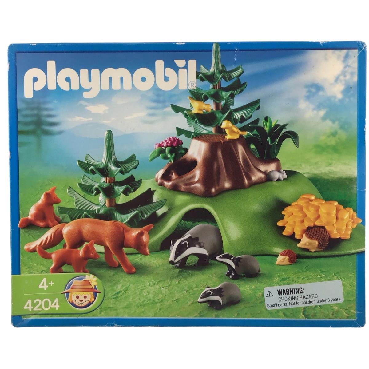 Playmobil 4204 Forest Animals w/ Cave Fox Badger Ages 4+ Toy Fast