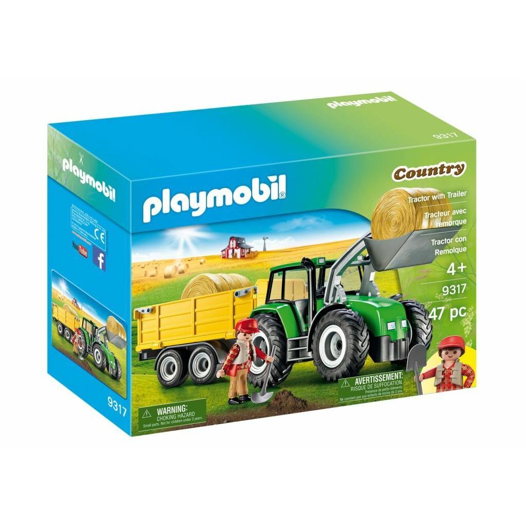 Playmobil Tractor with Trailer Set 9317