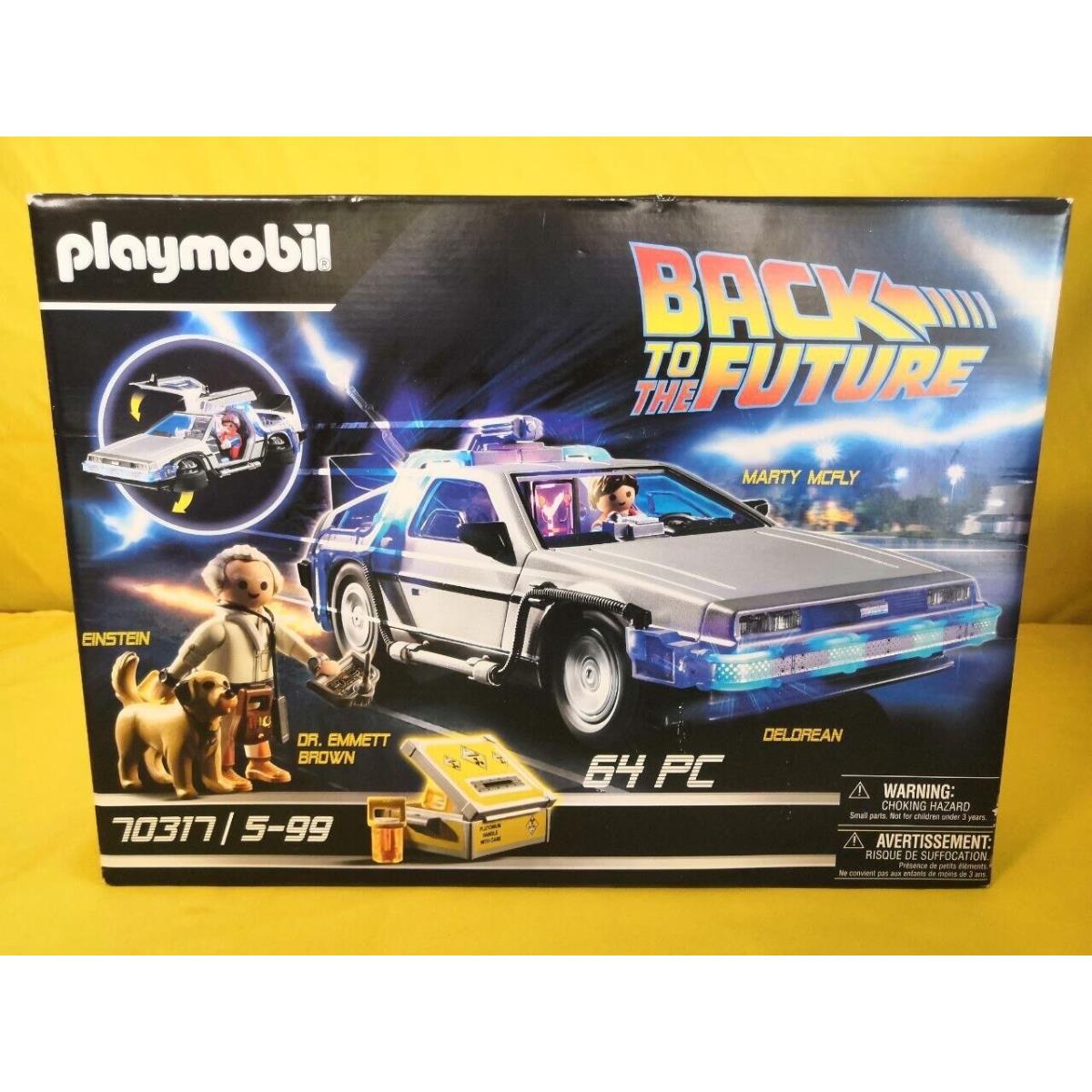 Back TO The Future Playmobile 70317 Delorean Marty Mcfly Emmett Brown 64 PC M7