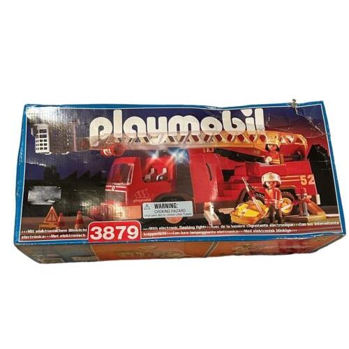 Playmobil 3879 Fire Truck 1996/Retired Electronic Flashing Lights
