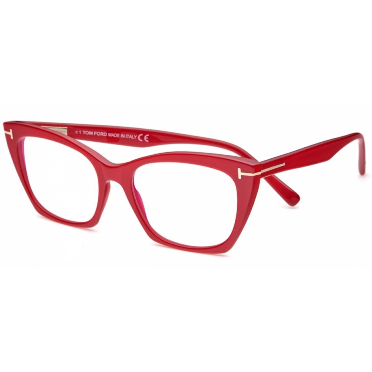 Tom Ford Blue Block Eyeglasses TF 5709-B 072 54-17 140 Shiny Pink Cateye Frames