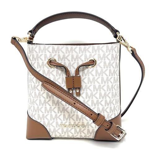 Michael Kors Handbags Female White Size: One Size Signature Bucket Crossbody