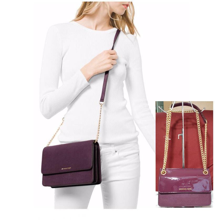 Michael Kors Whitney Shoulder Bag Leather Crossbody Bedford Double Gusset