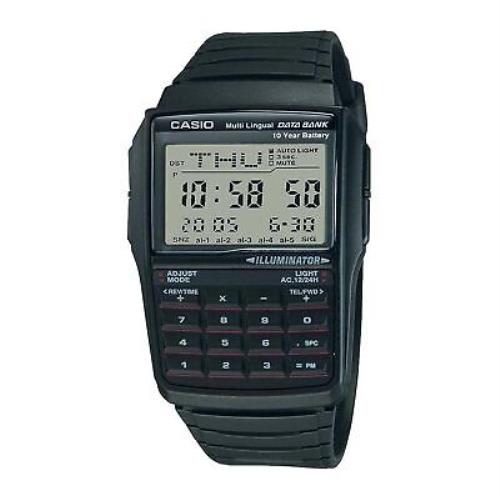 Casio Men`s DBC32-1A Data Bank Black Digital Watch White