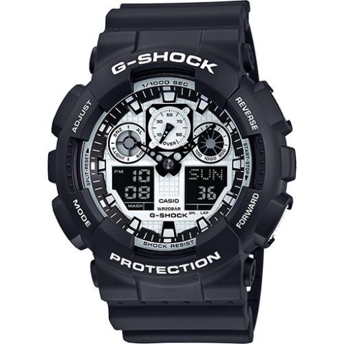 Casio G-shock Black White GA100BW-1A Analog-digital X Large Men`s Watch