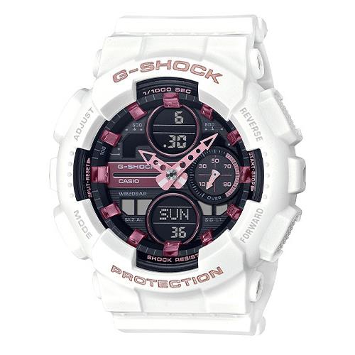 Casio G-shock GMAS140M-7A S Series Ana-digital Pink / White Resin Ladies Watch