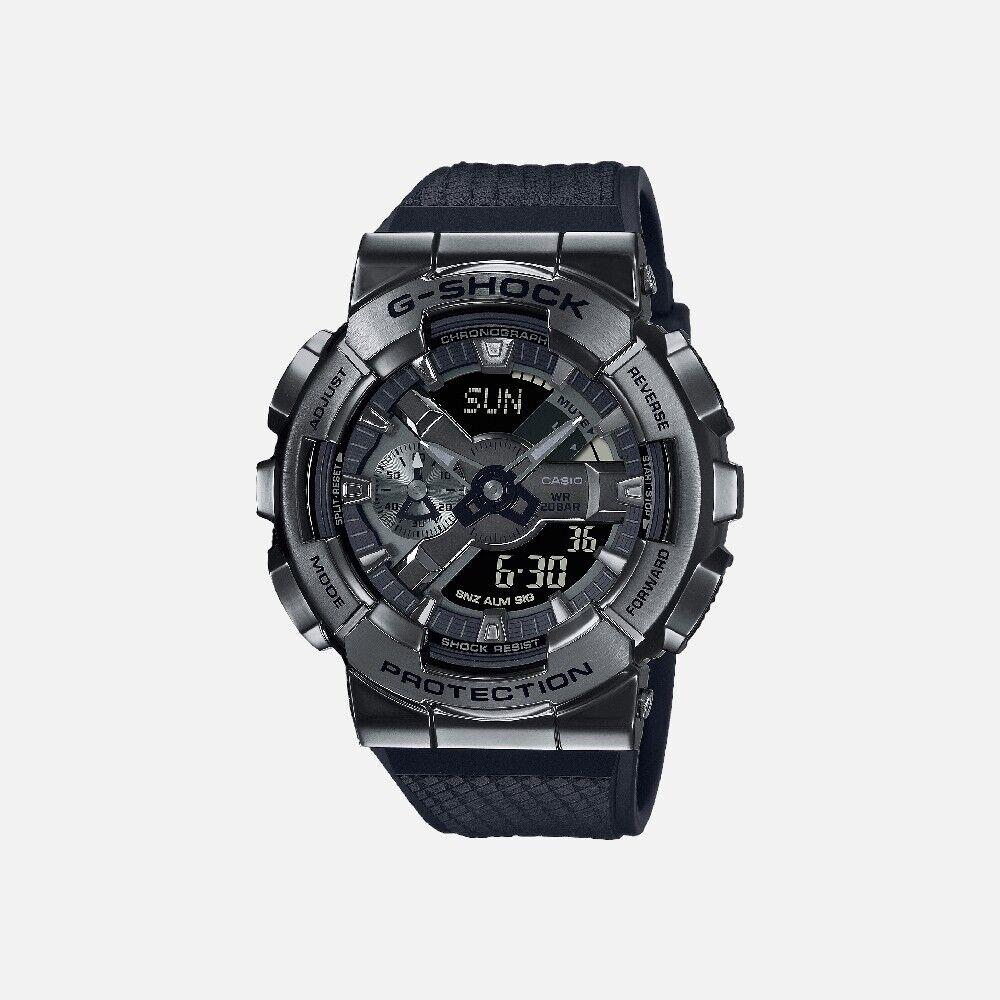 Casio G Shock GM110BB-1A Analog Digital Black Dial Men`s Watch