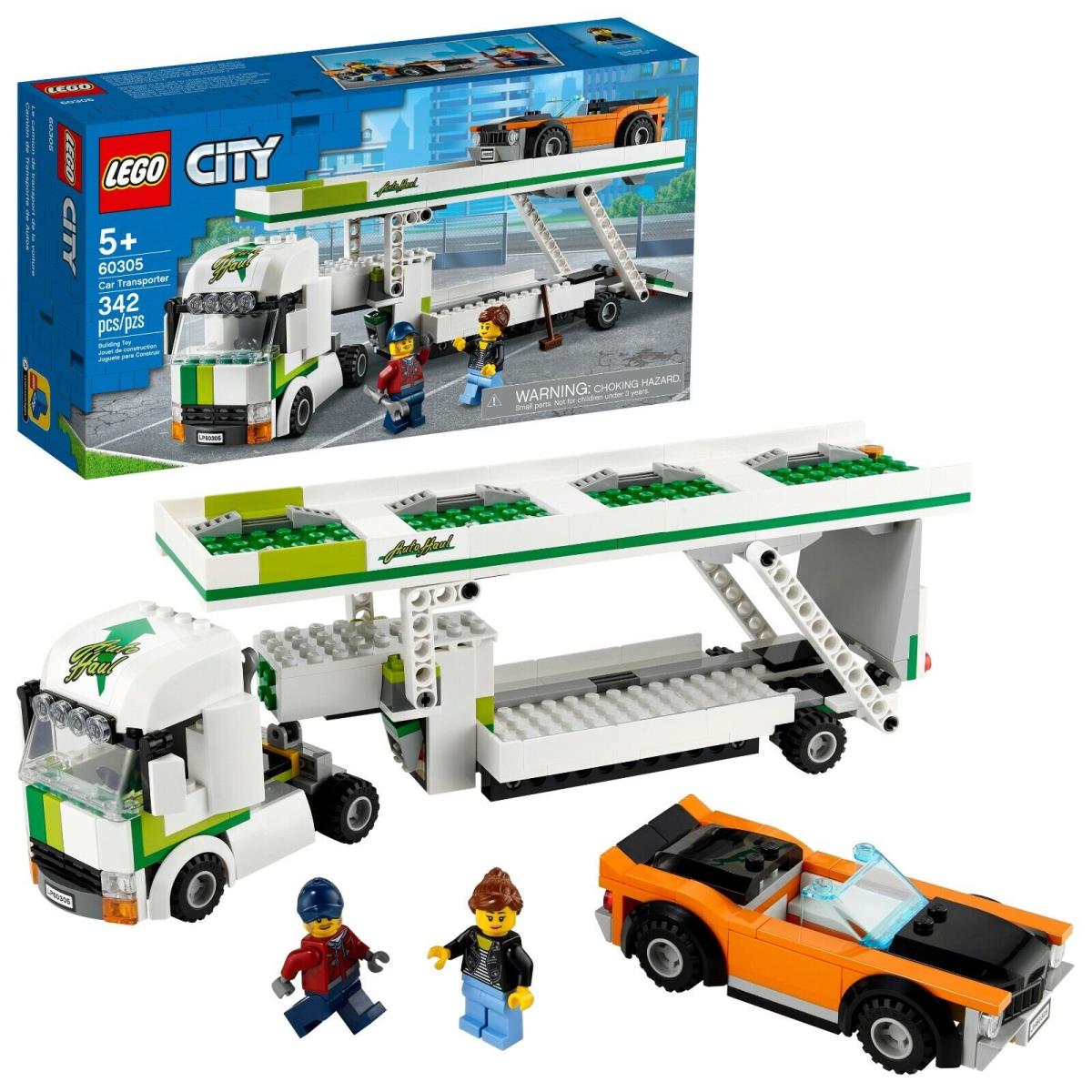 Lego City Car Transporter 60305 Building Kit Playset 342 Pieces Retired
