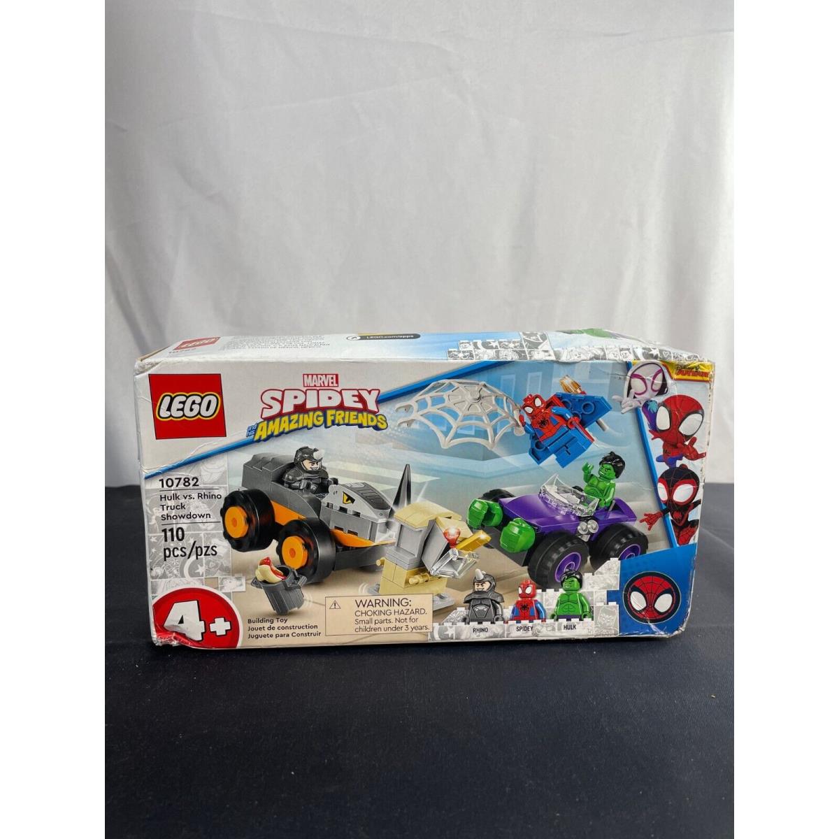 Lego 10782 Spider-man Hulk Vs. Rhino Truck Showdown Complete Set 110pcs Age 4+