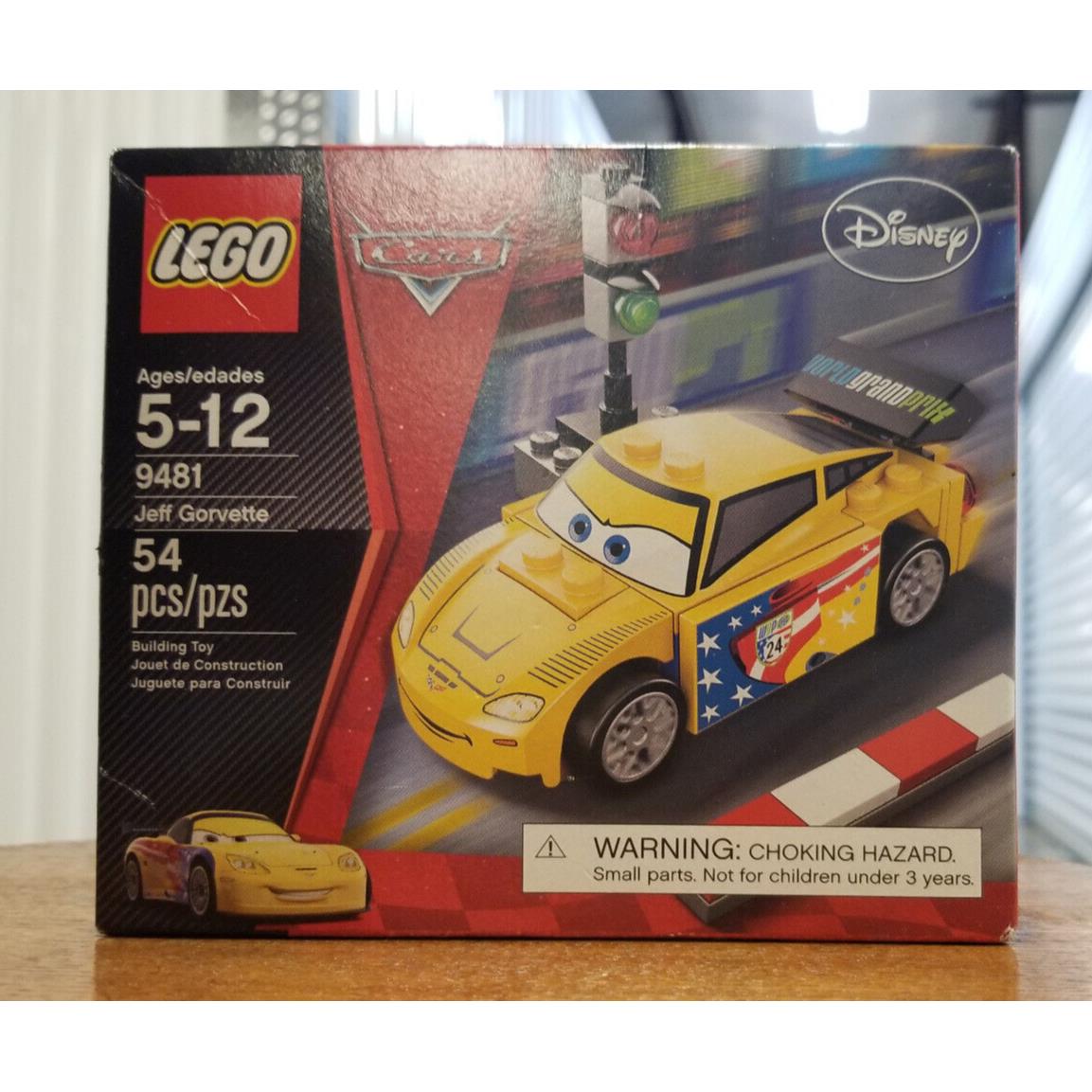 Lego 9487 Disney Cars Jeff Gorvette Toyko World Grand Prix Race Fast Yellow Usa