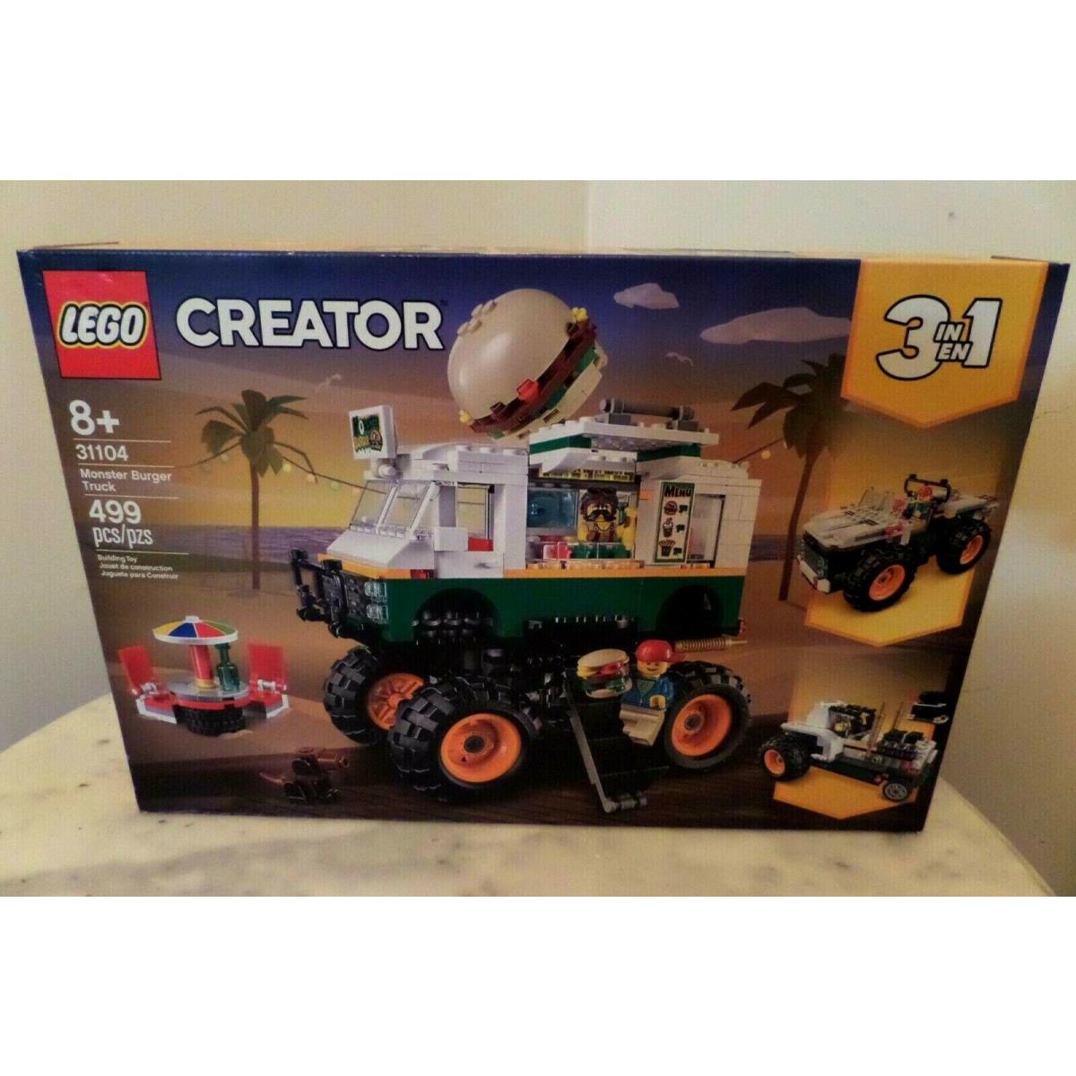 Lego Creator Monster Burger Truck 499 Pcs / Pzs 3 in 1 Vehicles
