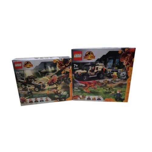 Lego Jurassic World Dominion 76950 76951 Ambush Transport Sets