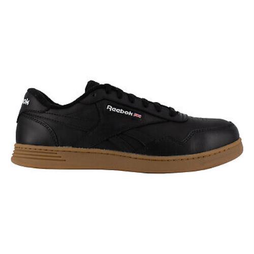 Reebok Womens Black/gum Leather Work Shoes Club Memt Classic CT - Black/Gum