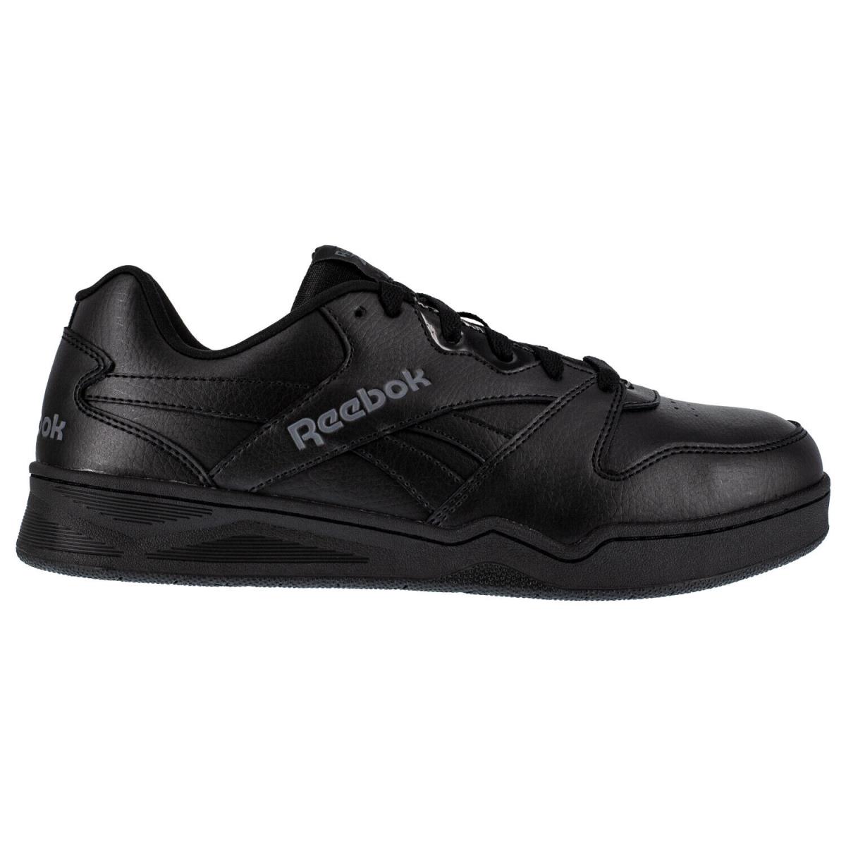 Reebok Womens Black Leather Work Shoes Low Cut Sneaker CT