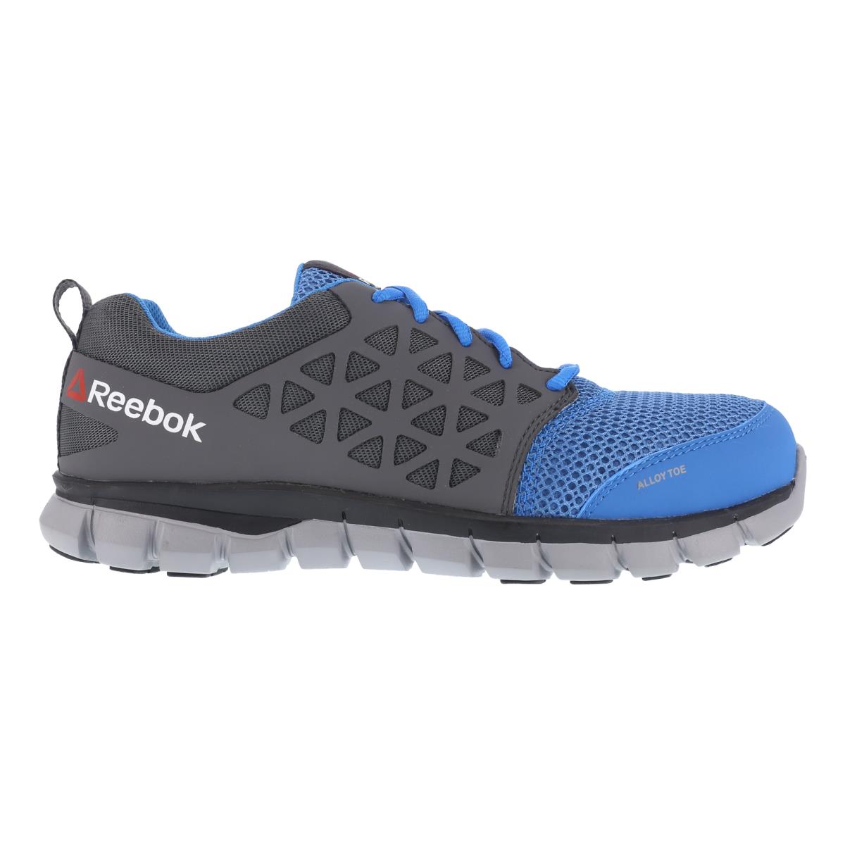 Reebok Womens Blue Mesh Work Shoes AT Oxford Athletic Leather M
