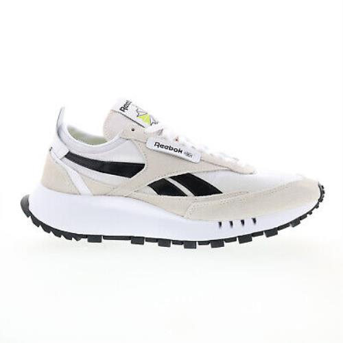 Reebok Classic Leather Legacy Mens White Nylon Lifestyle Sneakers Shoes - White