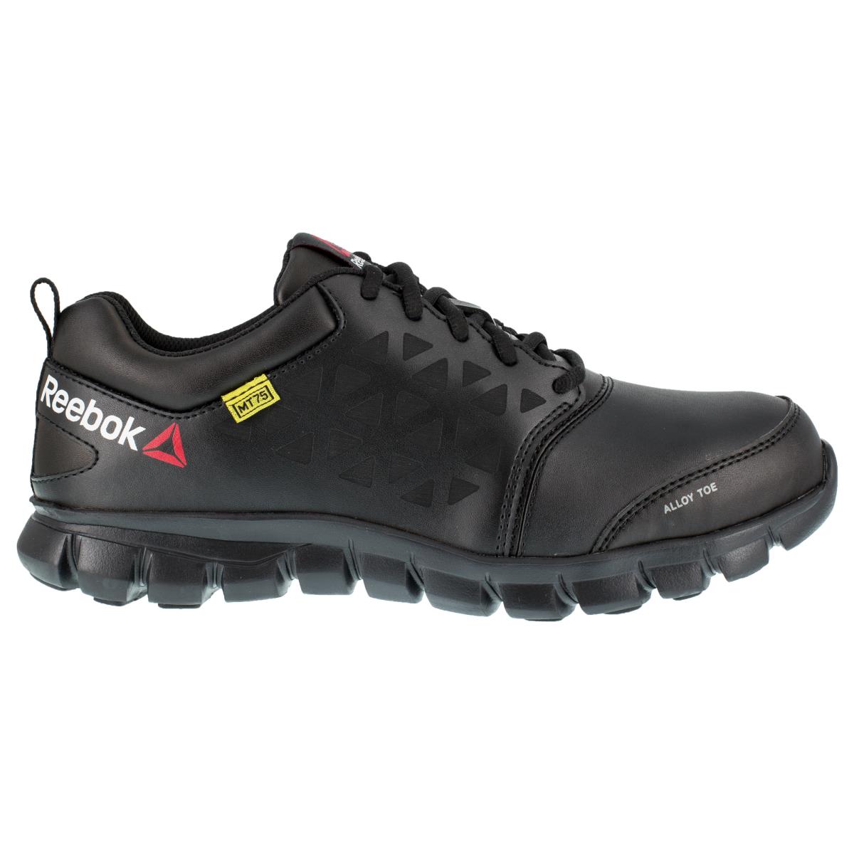 Reebok Womens Black Leather Oxfords Sublite Cushion Work AT M