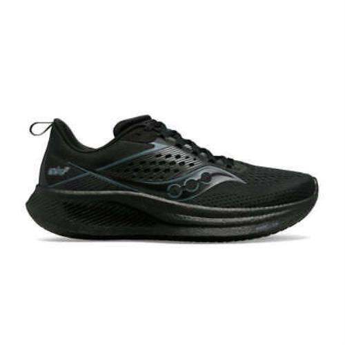 Saucony Men`s Ride 17 Running Shoes - Triple Black