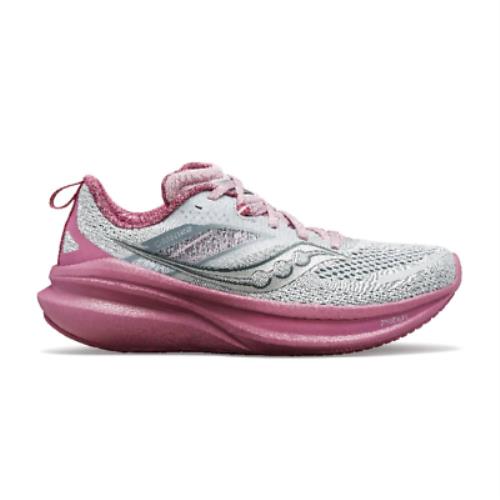 Saucony Women`s Omni 22 Running Shoes - Cloud/orchid Wide Width