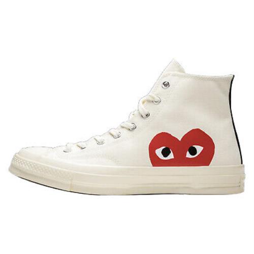 Converse Chuck Taylor All-star 70 Hi Comme Des Garcons Play White - Milk/White-high Risk Red
