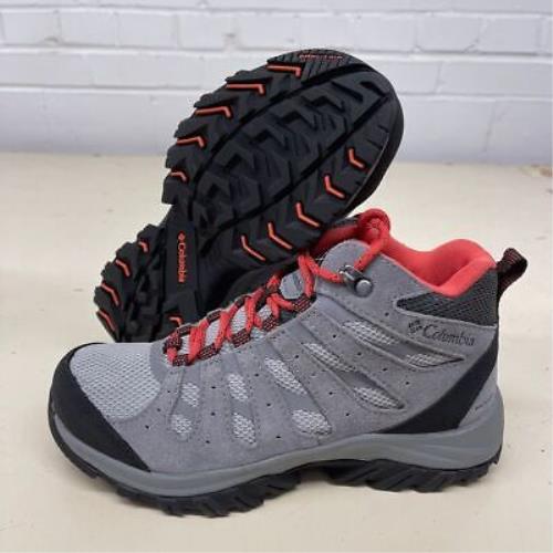 Columbia Redmond Iii Mid Hiking Shoes Women`s Size US 5.5 Red Coral