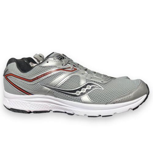 Mens Saucony Grid Cohesion 11 Silver/orange Running Shoes Size 10.5