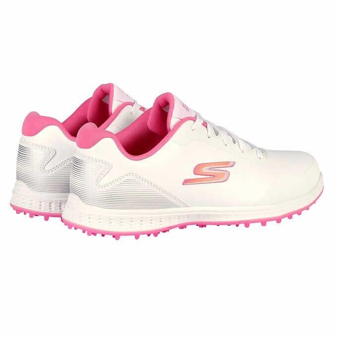 Skechers Women`s GO Golf Pivot Golf Shoe White/pink Size 9 - White (Pink Accents)