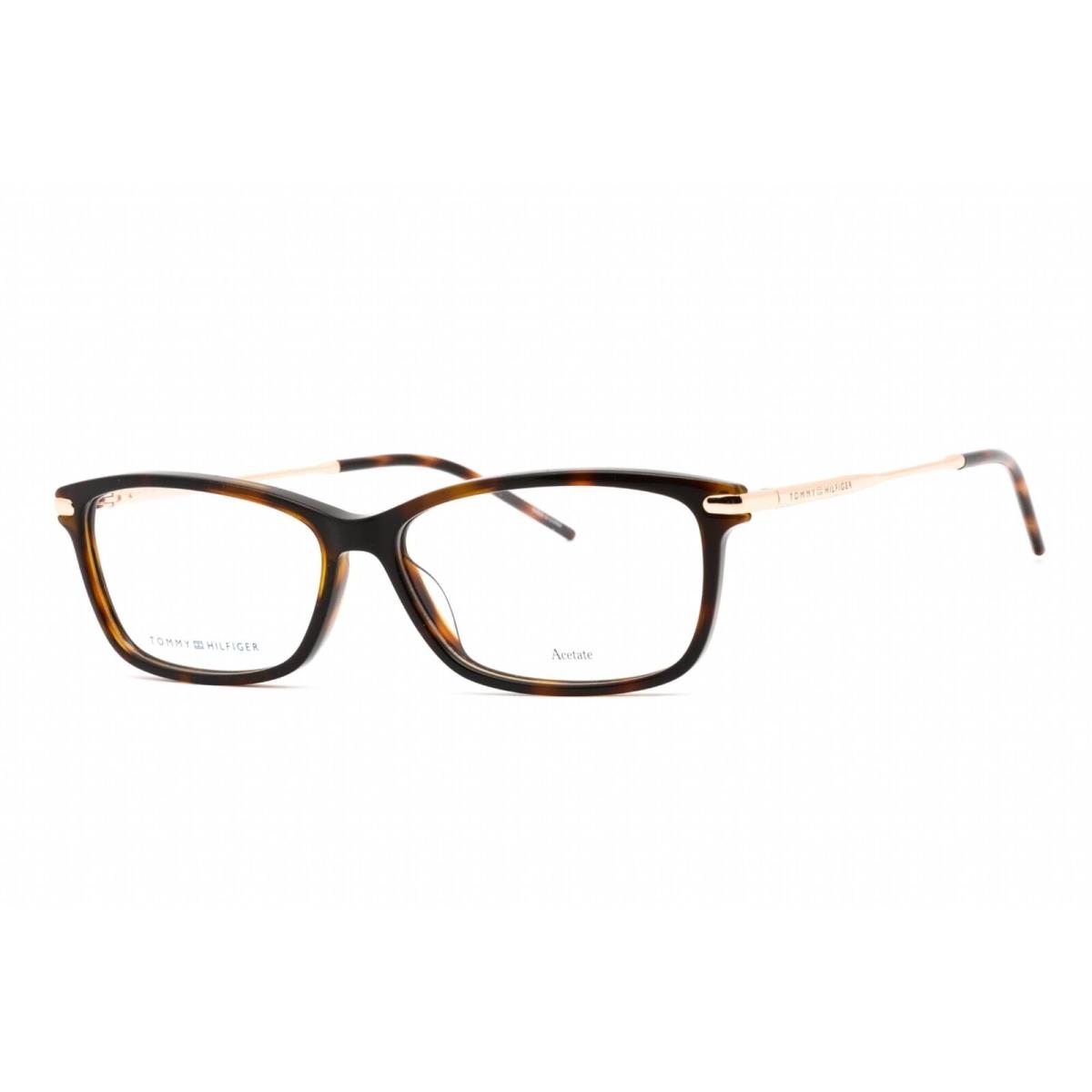 Tommy Hilfiger Women`s Eyeglasses Havana Frame Clear Demo Lens TH 1636 0086 00