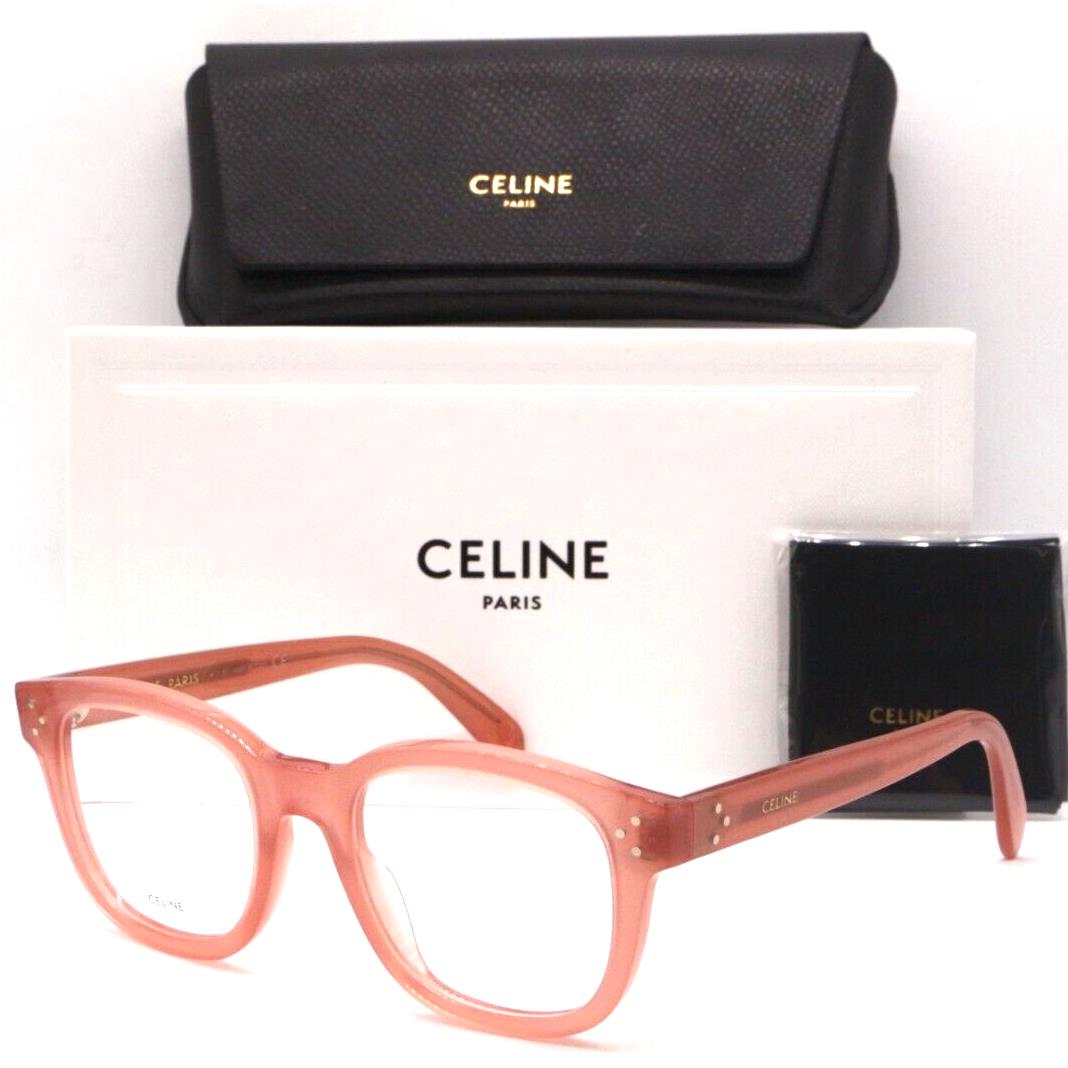 Celine Paris CL 50098I 074 Transparent Red Frame Eyeglasses 50-20
