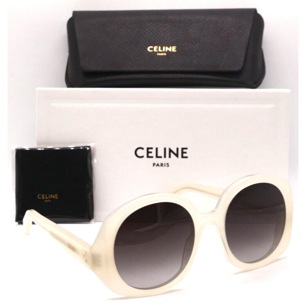 Celine CL40242I 25K Matte Pearl/grey Gradient Lens Authentc Sunglasses 53-20