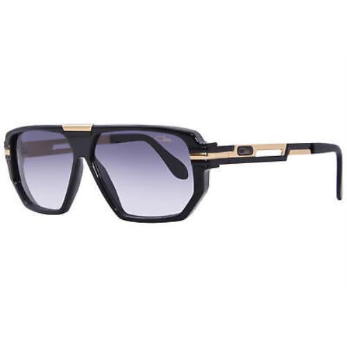 Cazal 8045 001 Sunglasses Men`s Gold Plated/black Grey/gradient 60mm