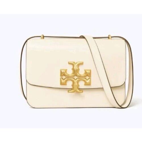 Tory Burch Eleanor Convertible Gold Logo Shoulder Leather Bag