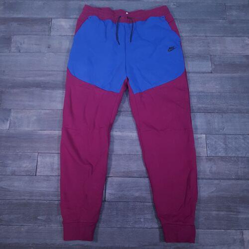Nike Sportswear Tech Fleece Slim Fit Tapered Joggers Men XL Royal Sangria Blue