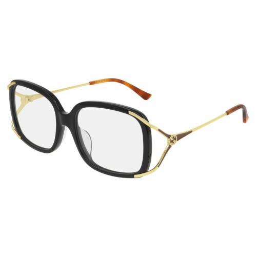 Gucci GG 0648OA 001 Gold Black Eyeglasses