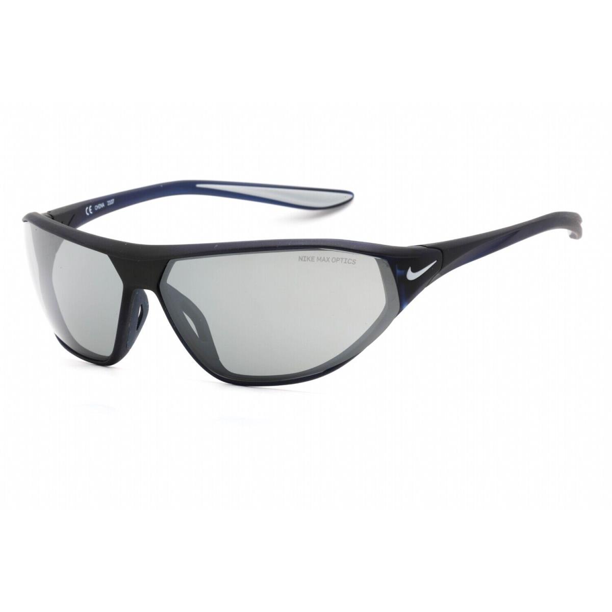 Nike Aero Swift DQ0803 410 Sunglasses Matte Grey Frame Silver Lenses 65mm - Frame: Matte Gray, Lens: Silver