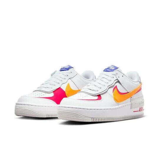 Nike AF1 Shadow Air Force 1 Womens Size 11.5 Shoes DZ1847 100 White Coral Pink - Multicolor