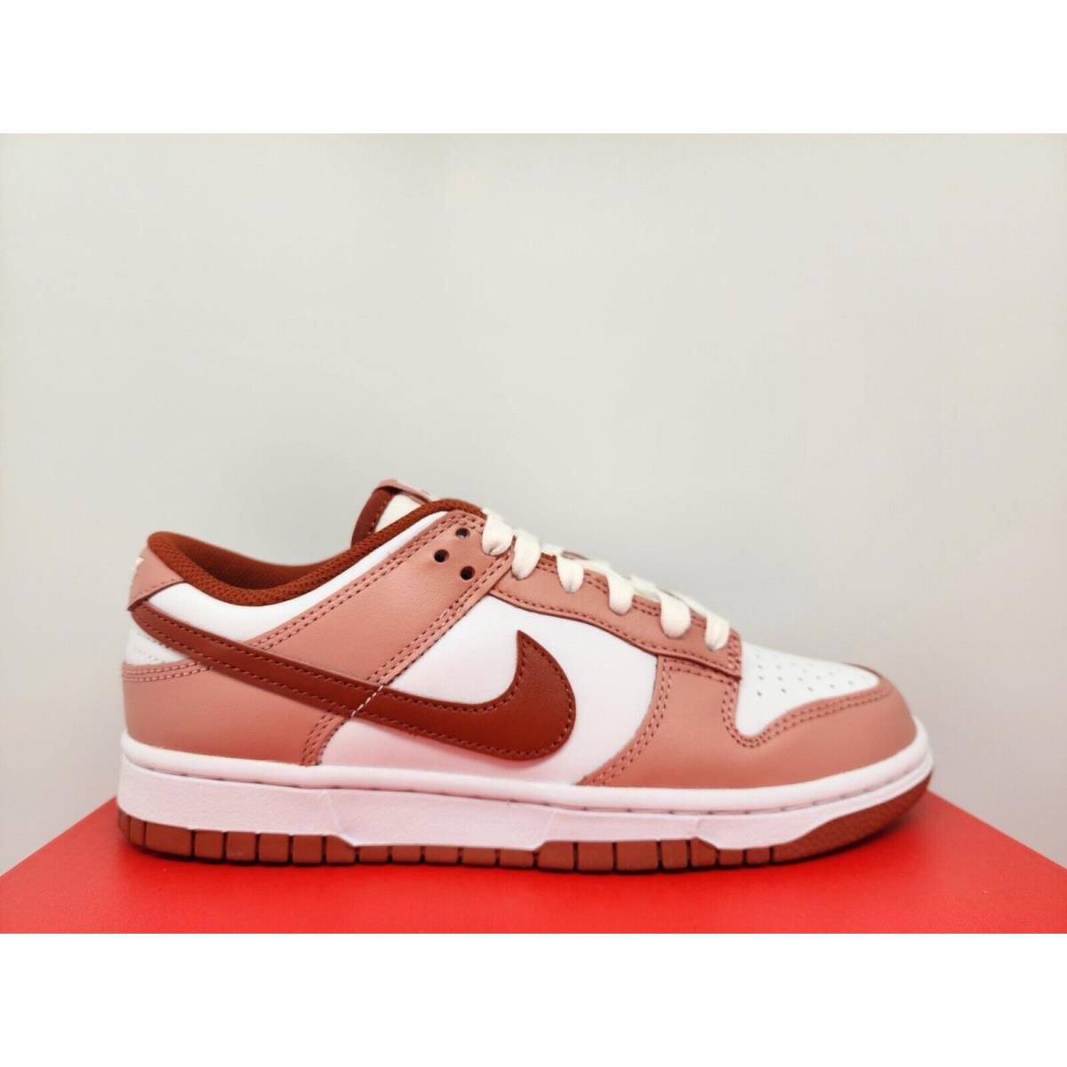 Nike Women`s Dunk Low `red Stardust` Retro Fashion FQ8876-618 Size 6.5 - Red