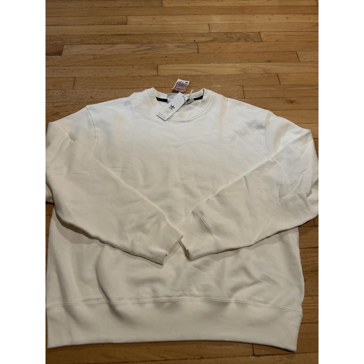 Adidas Originals Pharrell Williams Basics Crew Sweatshirt `off White` XL HF9944