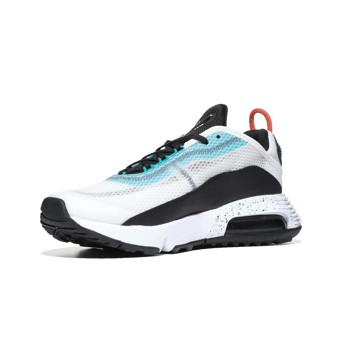 Boy`s Sneakers Athletic Shoes Nike Kids Air Max 2090 Big Kid White/Turf Orange/Black/Aquamarine