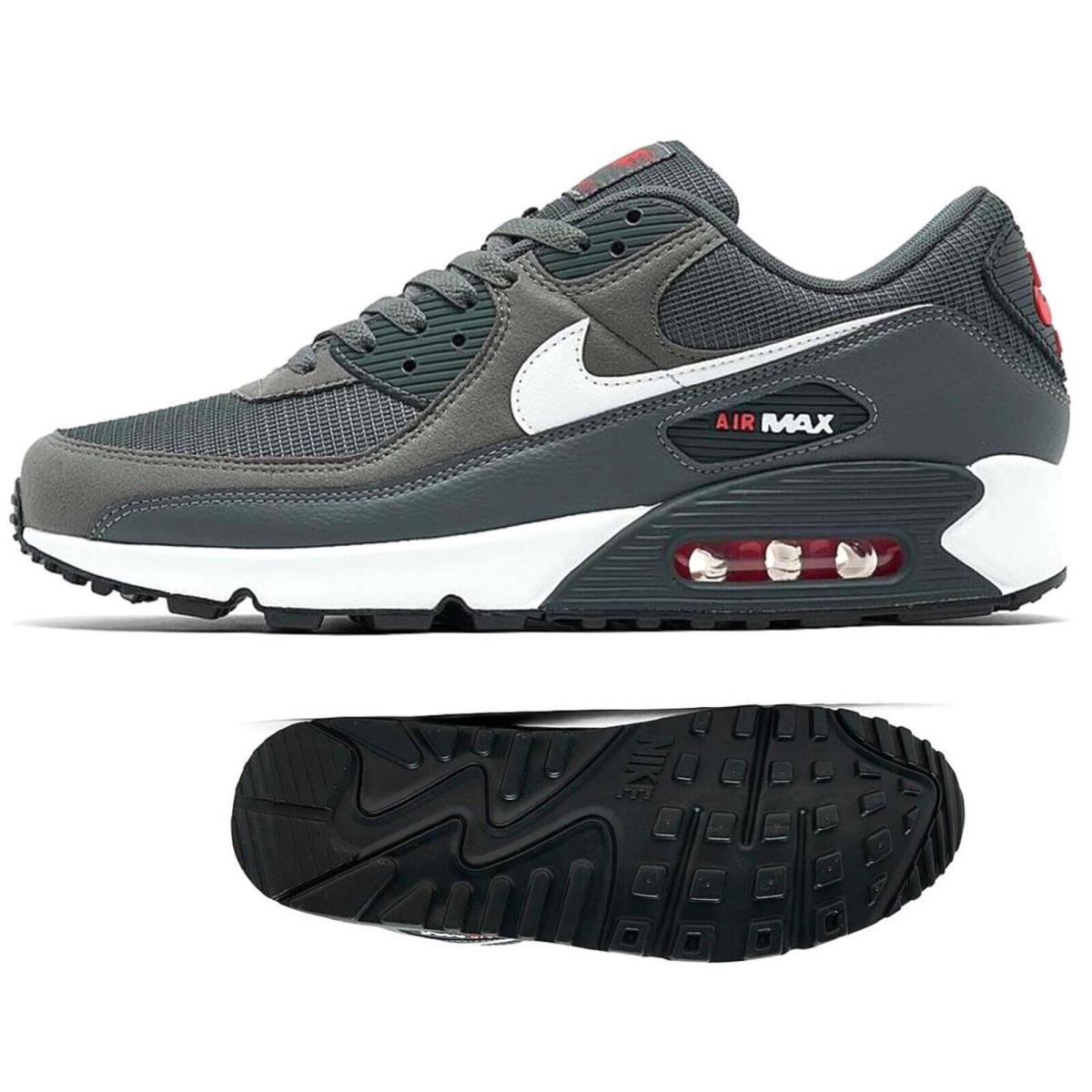 Nike Air Max 90 Men`s Classic Athletic Sneakers Shoes Gray Gray All Sizes
