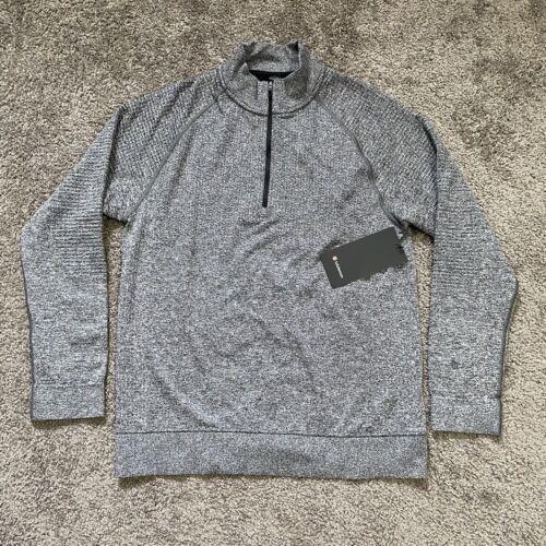 Lululemon Sweater Engineered Warmth 1/2-Zip Half Zip Sweatshirt Grey Blk/wht Men