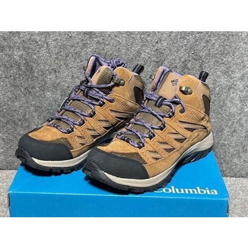 Columbia Crestwood Mid Waterproof Hiking Shoes Womens 6.5 1765401206 Brown