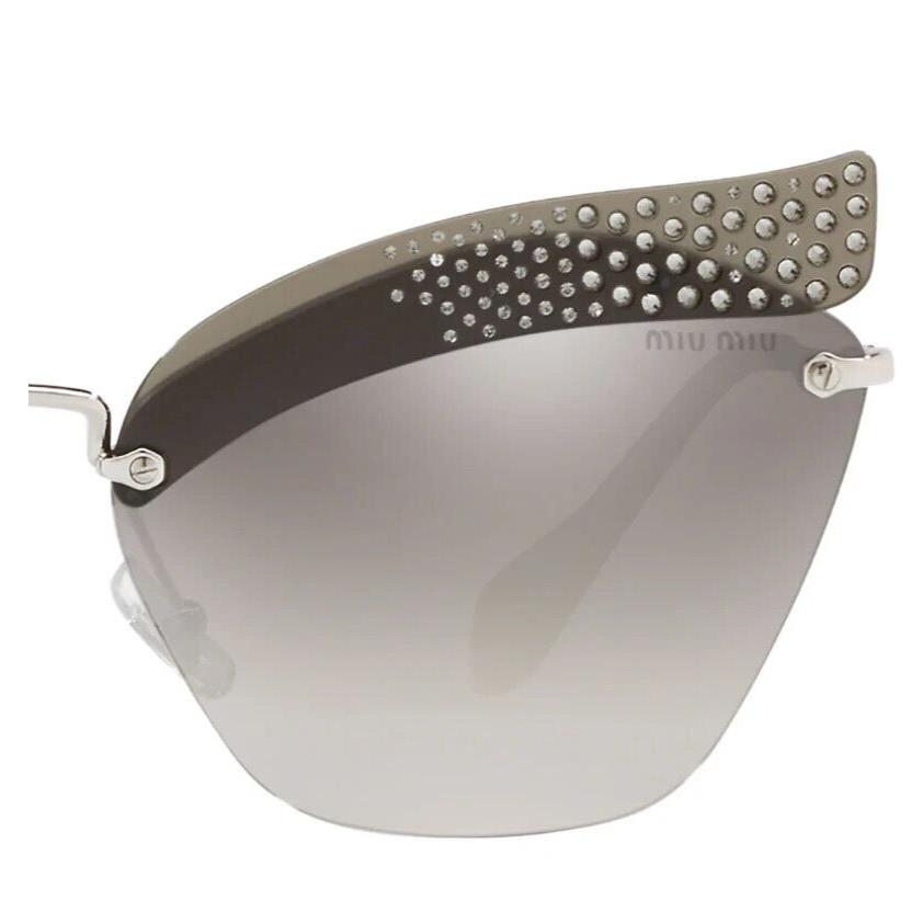 Miu Miu 56TS KJH5O0 Cat Eye Mirror Gray Sunglasses Replacement Lens Only