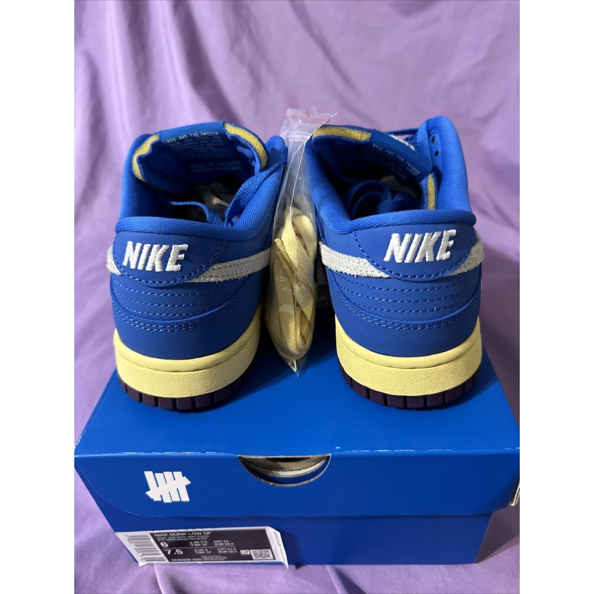 Size 6 - Nike Dunk Low SP x Undefeated Dunk Vs AF1 DH6508-400 - Blue