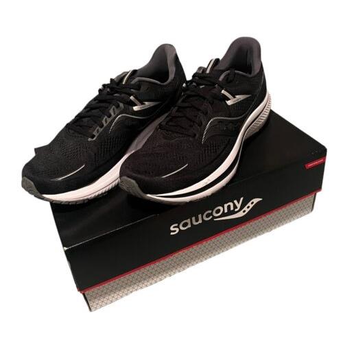 Saucony Running Shoes Mens 9.5 Omni 21 Black White Sneakers Jogging Walking