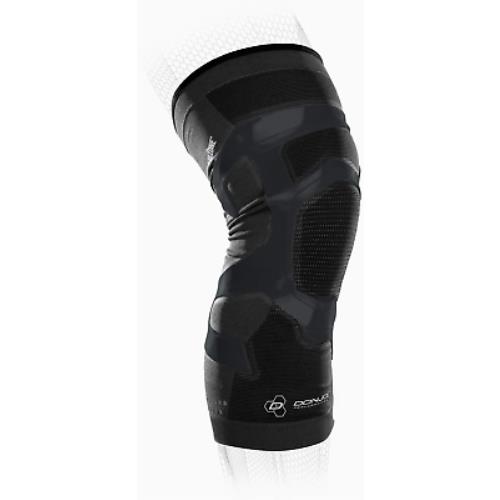 Donjoy Performance Trizone Compression: Knee Support Sleeve Left Leg Black M