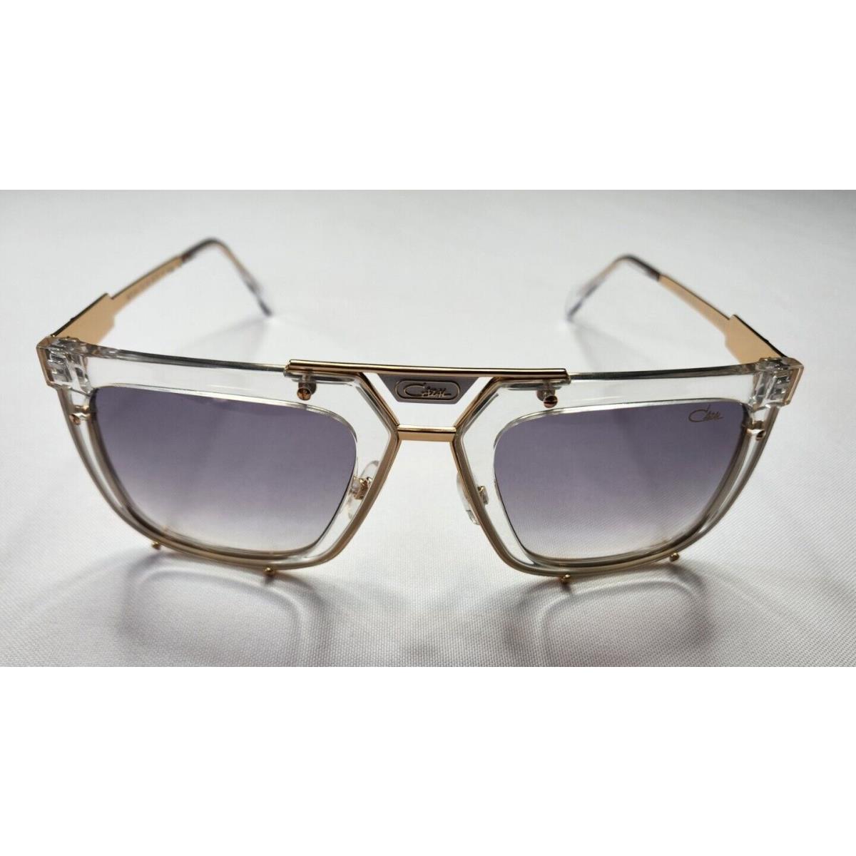 Cazal Legends Mod. 648 Col. 003 Crystal Gold Plated Sunglasses Made IN Germany - Frame: Crystal/Gold, Lens: Gray