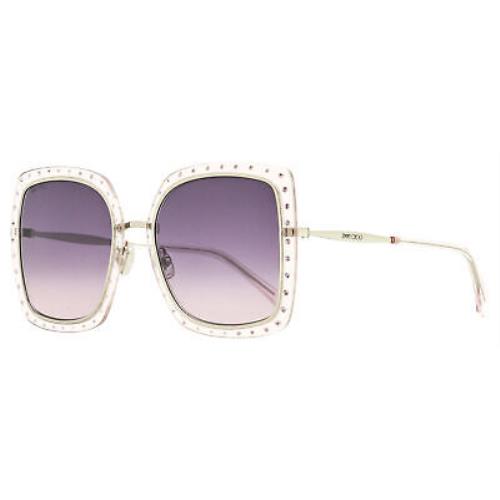 Jimmy Choo Square Sunglasses Dany/s KTSF7 Palladium/lilac 56mm - Frame: , Lens: Violet Gradient/Silver Flash