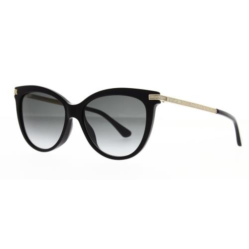 Jimmy Choo Axelle Women`s Black Frame Grey Gradient Lens Cat Eye Sunglasses 56MM